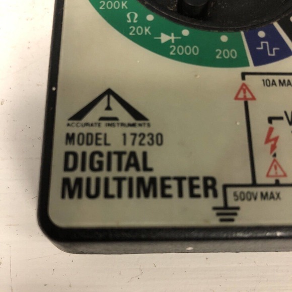 Digital Multimeter‎ Tester For AC, DC, OHMS 17230 Untested - Picture 2 of 4